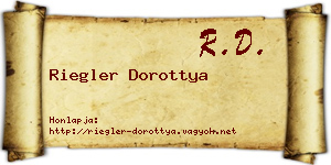 Riegler Dorottya névjegykártya